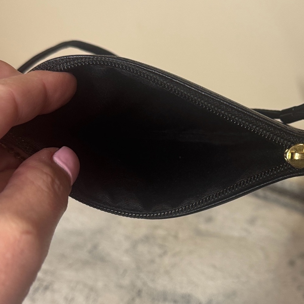 Coach Black Smooth Leather Wristlet - Vintage Y2K - Picture 9 of 9